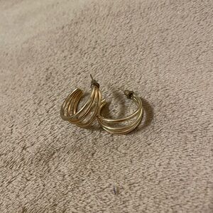Gold 3 Hooped Earrings